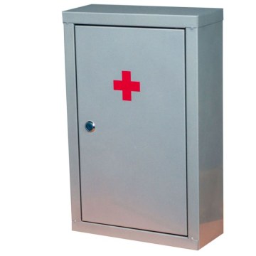 Επιτοίχιο μεταλλικό Φαρμακείο με δύο ράφια και κλειδαριά