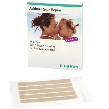 Braun Askina Scar Repair 2x14cm - Επίθεμα Σιλικόνης για Ουλές Χηλοειδή
