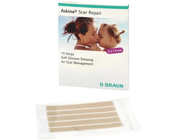 Braun Askina Scar Repair 2x14cm - Επίθεμα Σιλικόνης για Ουλές Χηλοειδή