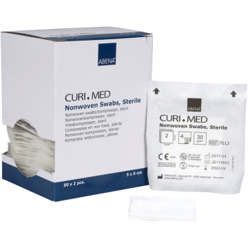 ABENA- Curi Med Επιθέματα Non woven, αποστειρωμένα 4ply, 5x5cm  ABENA- Curi Med Επιθέματα Non woven, αποστειρωμένα 4ply, 5x5cm