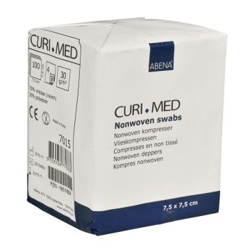 ABENA- Curi Med Επιθέματα Non woven, μη αποστειρωμένα 4ply, 7,5x7,5cm 100ΤΕΜ