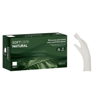 Soft Care NATURAL Latex Examination Gloves with Powder