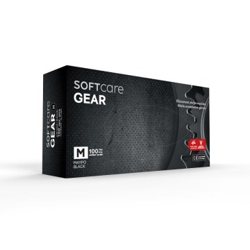 Γάντια νιτριλίου Soft Care Gear-Mαύρο (100τεμ) S M L XL Γάντια νιτριλίου Soft Care Gear-Mαύρο (100τεμ) S M L XL