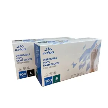 Intco Medical Disposable Vinyl Gloves Powder-Free, 100pcs Large Intco Medical Disposable Vinyl Gloves Powder-Free, 100pcs Large