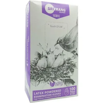 Γάντια Latex Μιας Χρήσης με Πούδρα Sri Trang Verve S M L