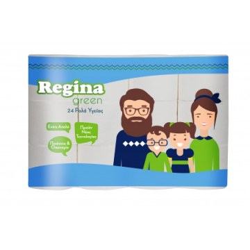 Χαρτί Υγείας  Regina green - Γκοφρέ 70gr 24άρι Χαρτί Υγείας  Regina green - Γκοφρέ 70gr 24άρι