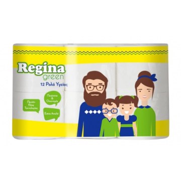 Χαρτί Υγείας  Regina green σχέδιο- Γκοφρέ 70gr 12άρι Χαρτί Υγείας  Regina green σχέδιο- Γκοφρέ 70gr 12άρι