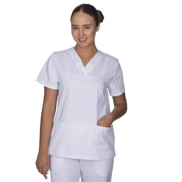 Alezi Women’s Medical Scrub in Classic Fit – White