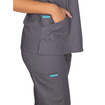 Alezi Ιατρική Στολή Γυναικεία κλασσική γραμμή– Γκρι
