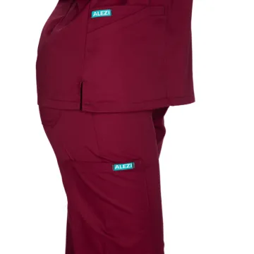 Alezi Women’s Medical Scrub in Classic Fit – Burgundy