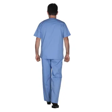 Alezi Unisex Medical Scrub in Classic Fit – Light Blue