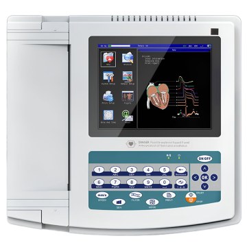 CONTEC ECG1200G 12-Lead Electrocardiograph with 8-Inch Touchscreen Display