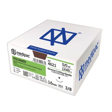 Medipac Polyamid Sutures REF 4633 – 3/0 USP Non-Absorbable 