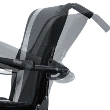 Πλάτη αμαξιδίου με δυνατότητα ρύθμισης γωνίας θέσης.