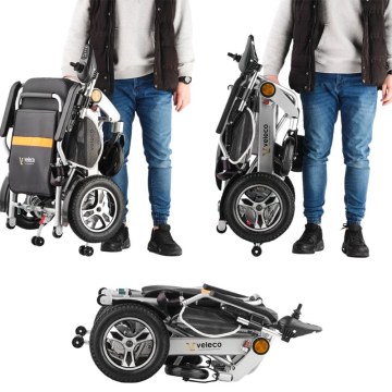 Veleco Cosmo Αναδιπλούμενο Ηλεκτρικό Αναπηρικό Αμαξίδιο Αλουμινίου με Μπαταρία Λιθίου