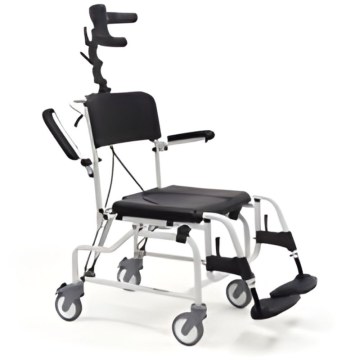 Atlantis Aluminium Wheelchair with Commode & Hydraulic Recline – Adjustable Leg Rests, High Stability
