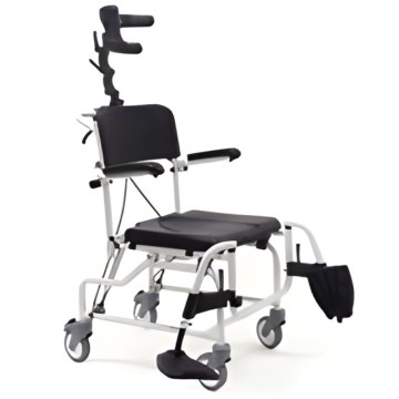 Atlantis Aluminium Wheelchair with Commode & Hydraulic Recline – Adjustable Leg Rests, High Stability