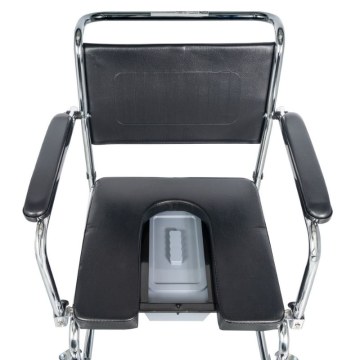 Αμαξίδιο τουαλέτας με δοχείο MOBIAK CARE 0806777 – μπροστινή όψη (κάθισμα U)