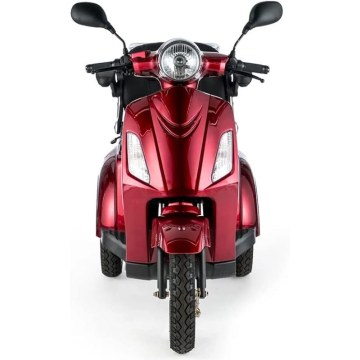 Veleco ZT15 κόκκινο τρίτροχο scooter κινητικότητας εμπρόσθια όψη