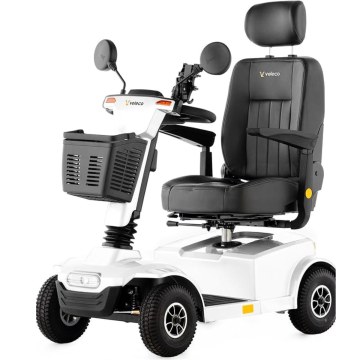Veleco Jumpy 4 Wheel Mobility Scooter Premium Suspension White