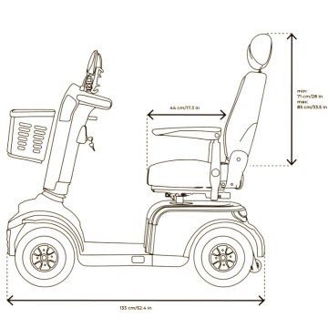 LOOPER ηλεκτρικό scooter κινητικότητας με περιστρεφόμενο κάθισμα και πλήρη ανάρτηση