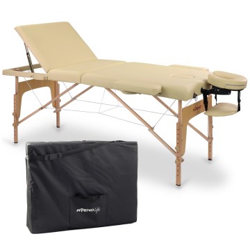 Φορητό τραπέζι μασάζ 3 τμημάτων με πλάτη Bianca Comfy Base  Φορητό τραπέζι μασάζ 3 τμημάτων με πλάτη Bianca Comfy Base