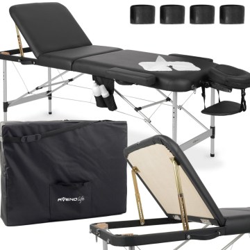 Portable massage table 3 section adjustable Adele 70cm