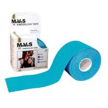 Kinesiology Tape MoVeS, high elasticity and strong adhesion BLUE