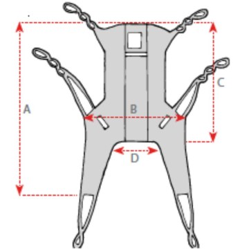 Moretti Full Body Hoist Sling (Slipstex) 250kg