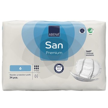 ABENA San No6 Premium σερβιέτες ακράτειας 34 τεμαχίων – συσκευασία