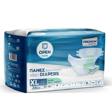 Πάνες Ενηλίκων Open Care, Super, XLarge, 24 τεμ. Πάνες Ενηλίκων Open Care, Super, XLarge, 24 τεμ.