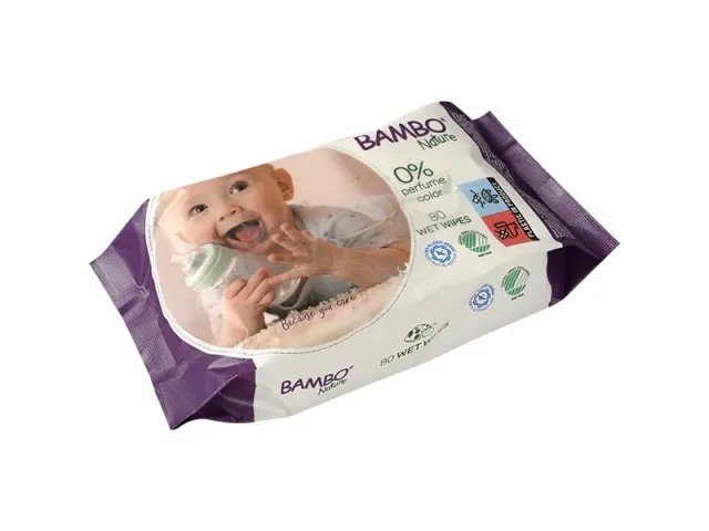 Bambo Nature μωρομάντηλα,16x19cm, συσκ. 80τεμ.