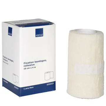Elastic Self-Adhering Fixation Bandage White, 10cm x 4m, 1 pc. ABENA. Elastic Self-Adhering Fixation Bandage White, 10cm x 4m, 1 pc. ABENA.