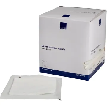 Classic Sterile Gauze Pads 8ply, 10x10cm (2 pcs/pack), 50 packs ABENA Classic Sterile Gauze Pads 8ply, 10x10cm (2 pcs/pack), 50 packs ABENA