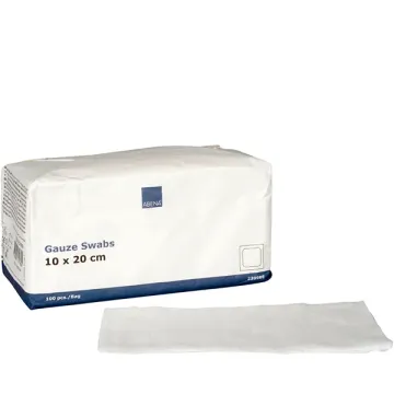 ABENA Classic Gauze Dressings, Non-Sterile, 8ply, 10x20cm, 100 pcs. ABENA Classic Gauze Dressings, Non-Sterile, 8ply, 10x20cm, 100 pcs.