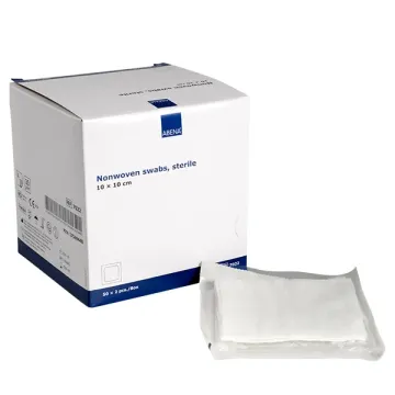 ABENA Επιθέματα Non woven, αποστειρωμένα 4ply, 10x10cm (2τεμ./συσκ), 50συσκ.