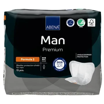 Σερβίετα ανδρική ακράτειας Abena Man Formula 2 Premium, 15τεμ.