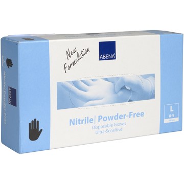 ABENA Ultra Sensitive Nitrile Powder-Free Disposable Gloves 150pcs in Large