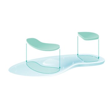 Anatomic Silicone Insole with Heel and Metatarsal Reinforcement OPPO 5401 