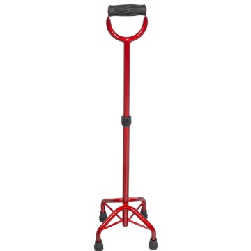 Μπαστούνι PREMIUM κόκκινο τετράποδο με κλειστή λαβή