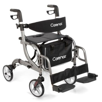 VITA Rollator Walker with Footrests and Transport Chair Function