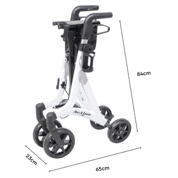 Rollator ACTION White – ενδεικτικές διαστάσεις (διάγραμμα)