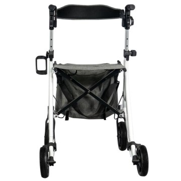 Rollator ACTION White – πίσω όψη με πλάτη