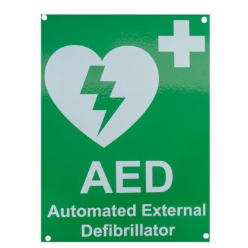 Πινακίδα Σήμανσης Απινιδωτή AED Αλουμινίου 17 × 23 cm