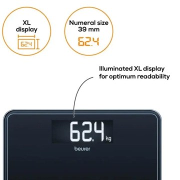 Ζυγαριά Μπάνιου Signature Line Beurer GS 400 μαύρη