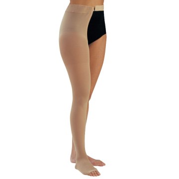 CCL 3 COTTON Left Open-Toe Single-Leg Pantyhose Beige 34–46mmHg SCUDOVARIS