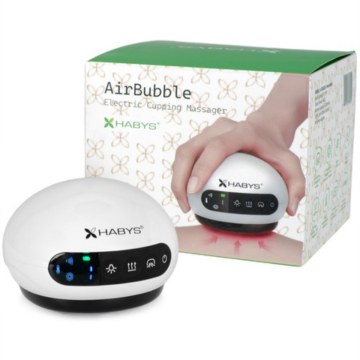 HABYS AirBubble Electric Cupping Massager 4-in-1 with Red Light & Heat
