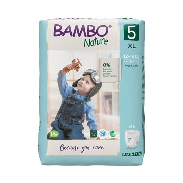 Οικολογική Παιδική Πάνα Βρακάκι Bambo Nature no5 (12-18kg)