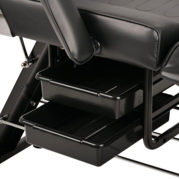 ARIA NERO Beauty Chair fully reclining function with Trays Black Aveno Life