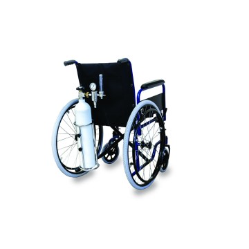 Wheelchair oxygen cylinder holder  Wheelchair oxygen cylinder holder